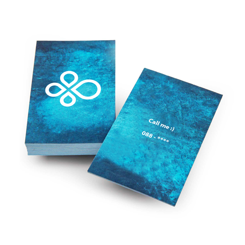 Visitenkarten mit farbiger Kern